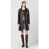Cc Collect Fake Leather Stand Collar Long Jacket C254psf513