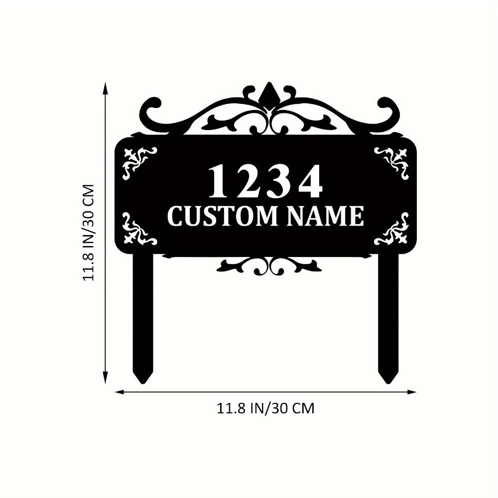 

Customizable Metal Address Sign Lawn Plaque for Home Garden Thanksgiving Decor