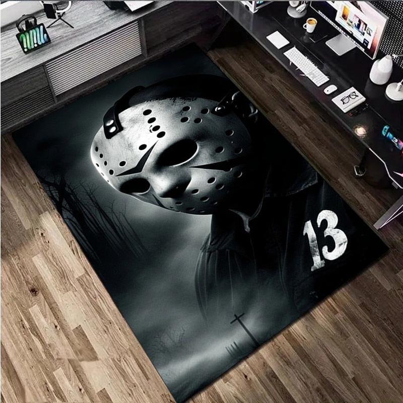 1Pc Jason Print Rug - Home Decoration Carpet For Living Room Bedroom Flooring Computer Chair Area Rug