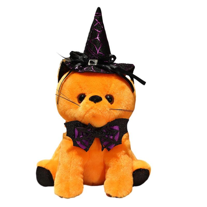 Halloween Ghost Black Cat Party Decoration Plush Toy Kids Stuffed Animal Prop Cat Doll