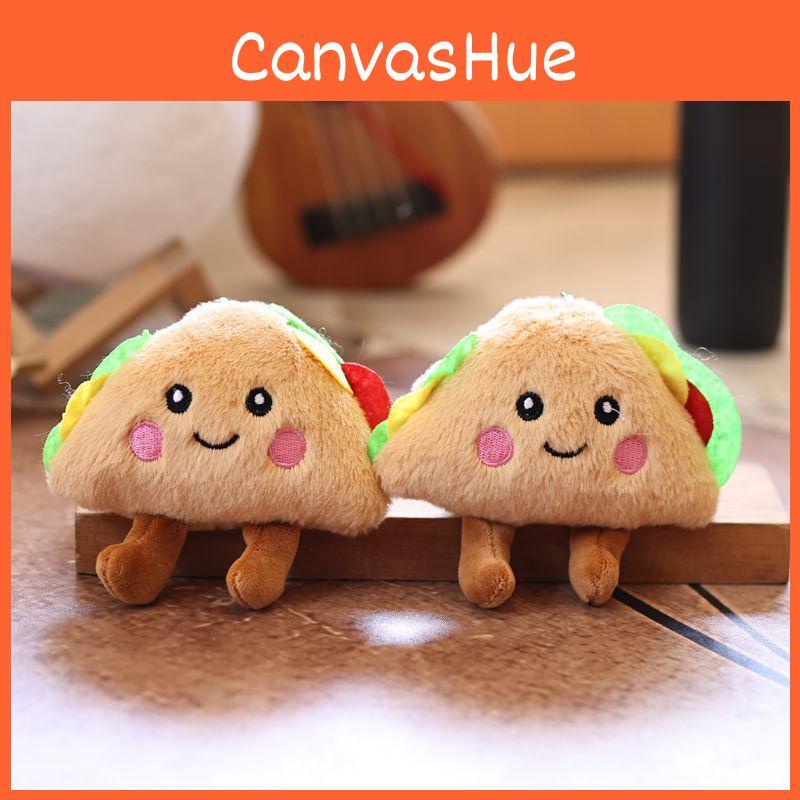 Ultrasoft Plush Sandwich Keychain Bag Charm With Pp Cotton Fill For Kids Gift