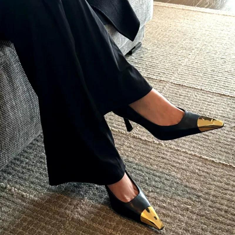 Women's Shoes 2024 Hot Sale Shallow Women's High Heels Color Matching Party Pumps Women Sexy Pointed Toe Heels Women