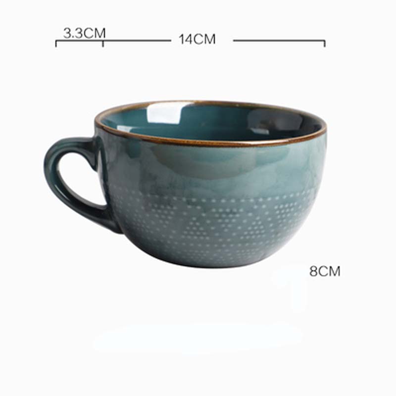 Creative Ceramic Color Mug Nordic Home Breakfast Cup  Mugs Coffee Cups Funny Cute Coffee Mugs and Cups  Cute Cup  Couple Cups темно-зеленого