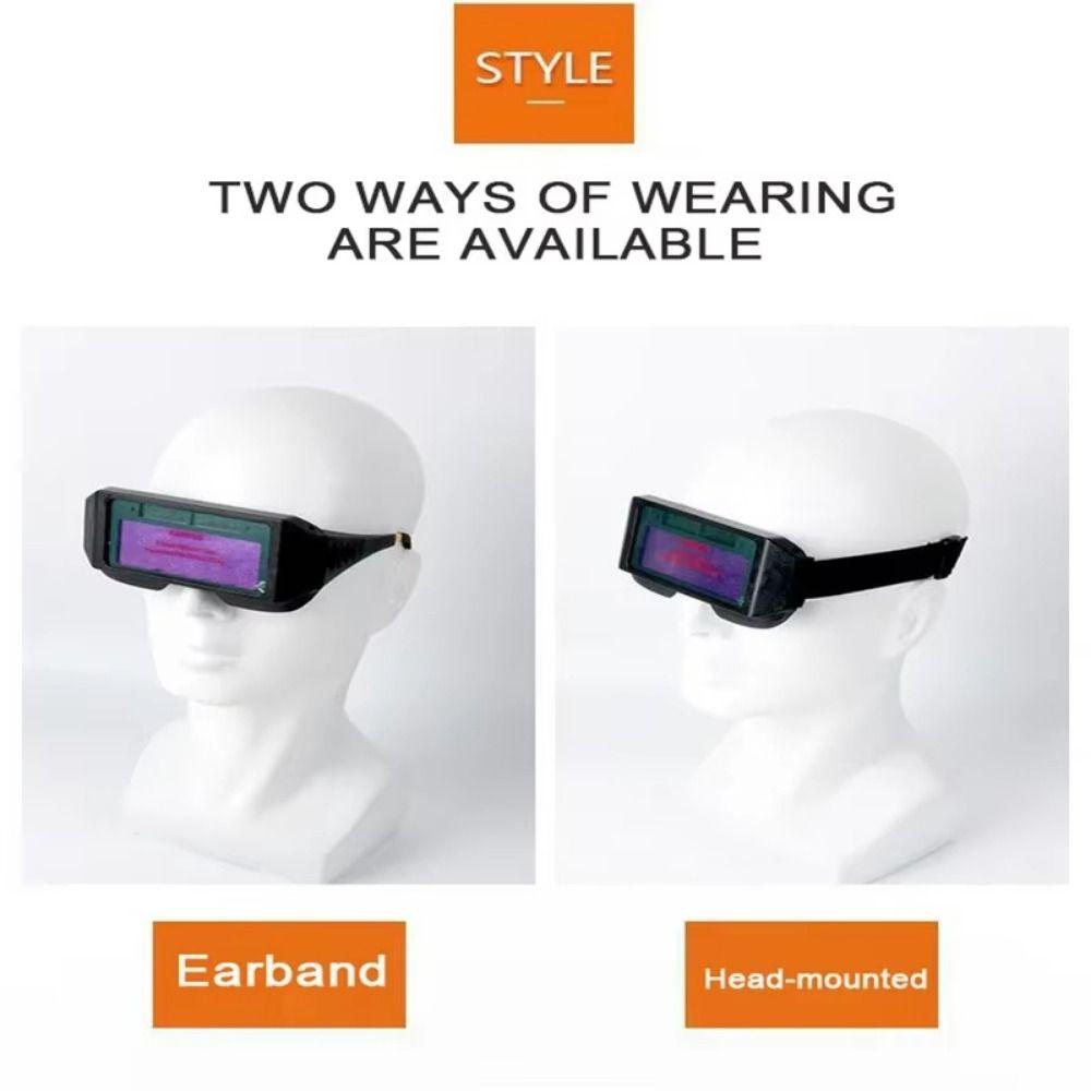 Eye Protection Automatic Dimming Eyeglass 5 Protective Sheets Safety Eyes Shield Argon Arc Welding