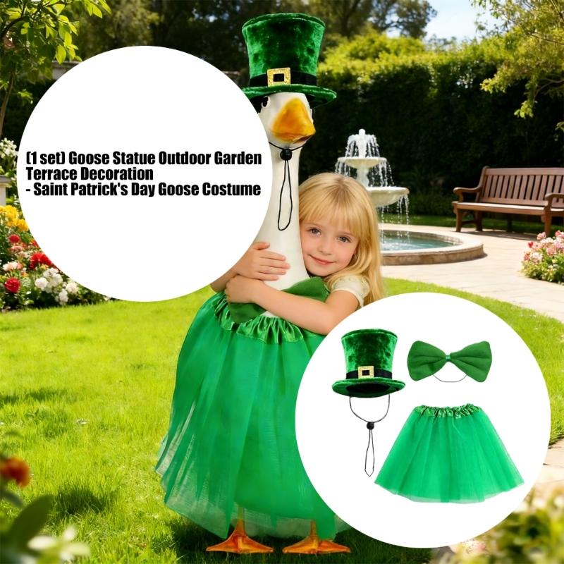 Irish Themed Geese Outfit For Patio Decoration Perfect For Patricks Day Celebration And Spring Parties