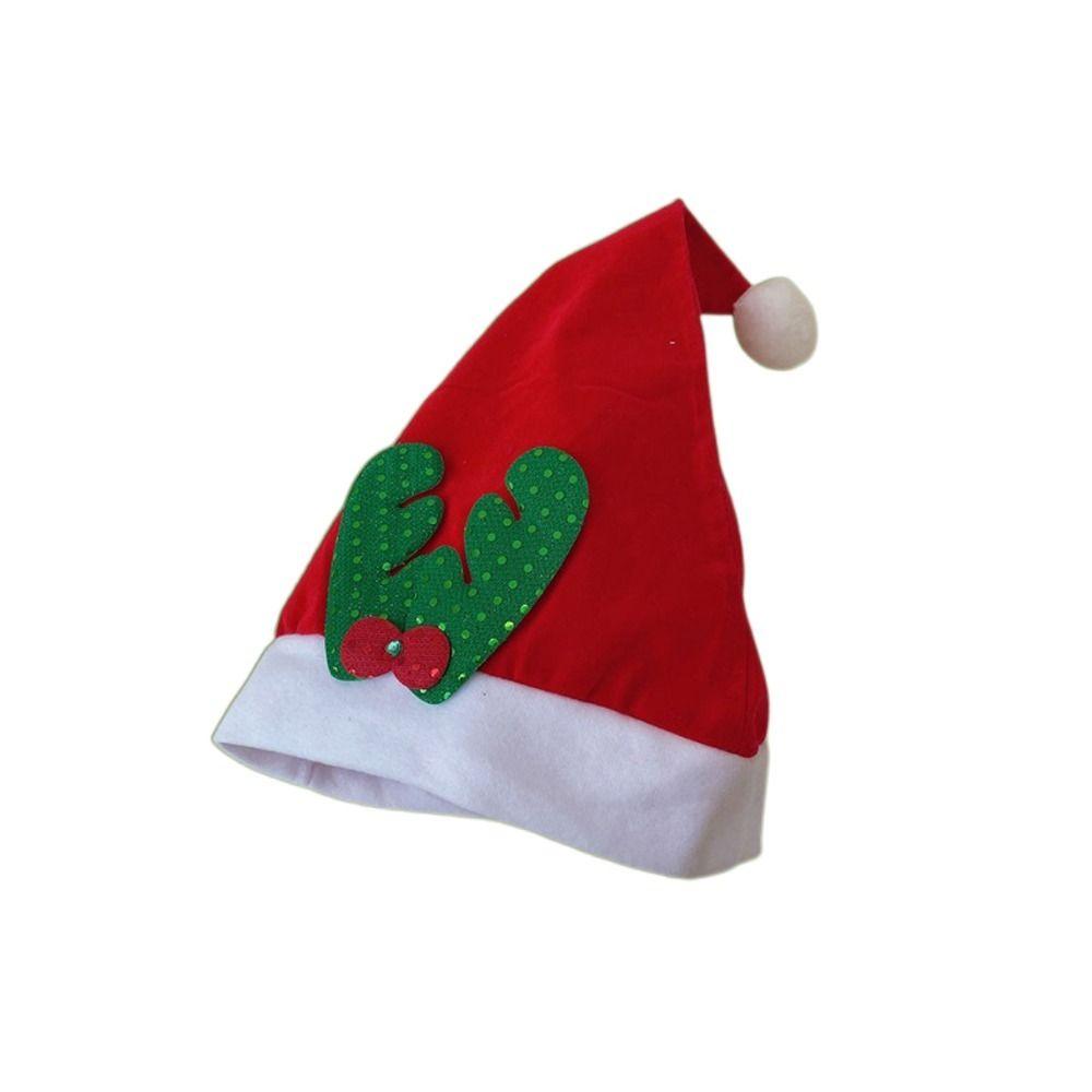 Antler Christmas Accessory Santa Claus Stripe Girl Hat Cotton Hat Christmas Hat New Year Cap