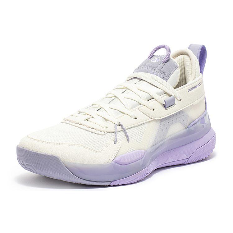 361 Burning Fight 3.0 Basketball Shoes Men's Low Top Feather White/Rosemary Purple 572331110-1
