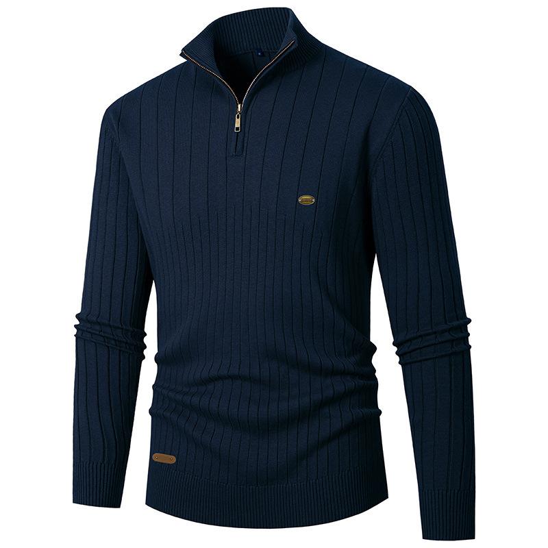 Men's Long-Sleeve Soft Touch Quarter-Zip Sweater