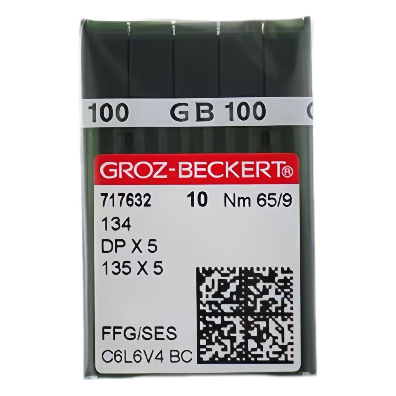 

100 шт. Оригинальные швейные иглы Groz Beckert 134 DPX5 135X5 FFG/SES Nm 75/11 80/12 90/14 100/16 Для промышленных швейных машин