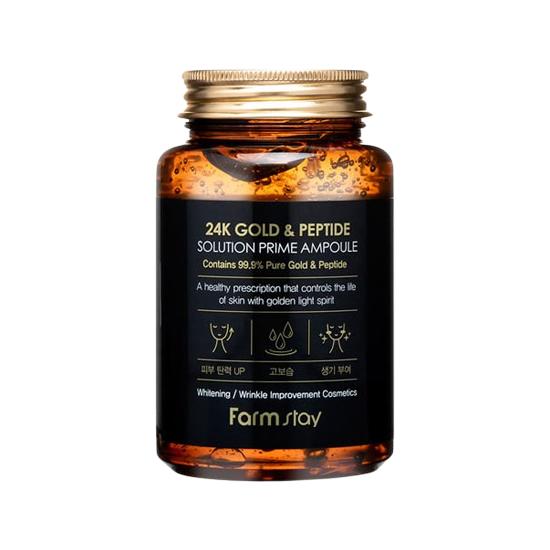 FARM STAY Sérum Ampola Antienvelhecimento com Ouro 24K e Peptídeos 250ml
