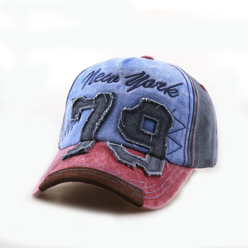 Vintage Distressed 79 Embroidered Baseball Cap Unisex Adjustable Sun Hat Outdoor Casual Wear