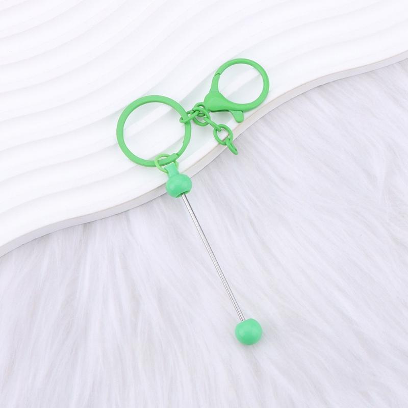 6Pcs Metal Beadable Keychain Bars Beading Key Chain Bar Blanks For Beads Pendant Jewelry Charms Lanyard Diy Crafts Gift