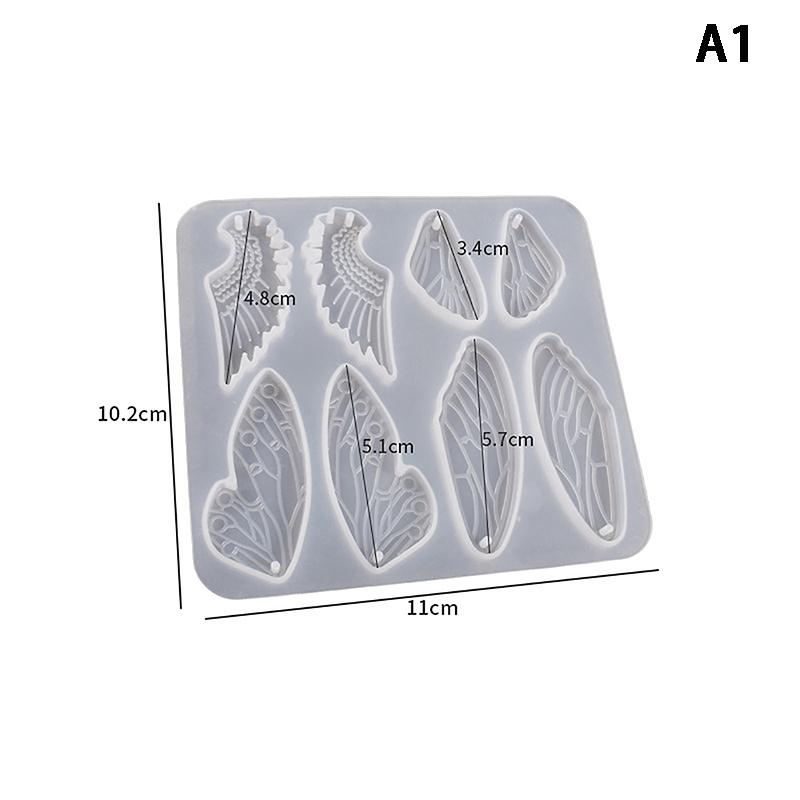 Diy Butterfly Wing Earrings Pendant Silicone Molds With Hole Jewelry Keychain Necklace Charms Ornament Epoxy Resin Casting Mould