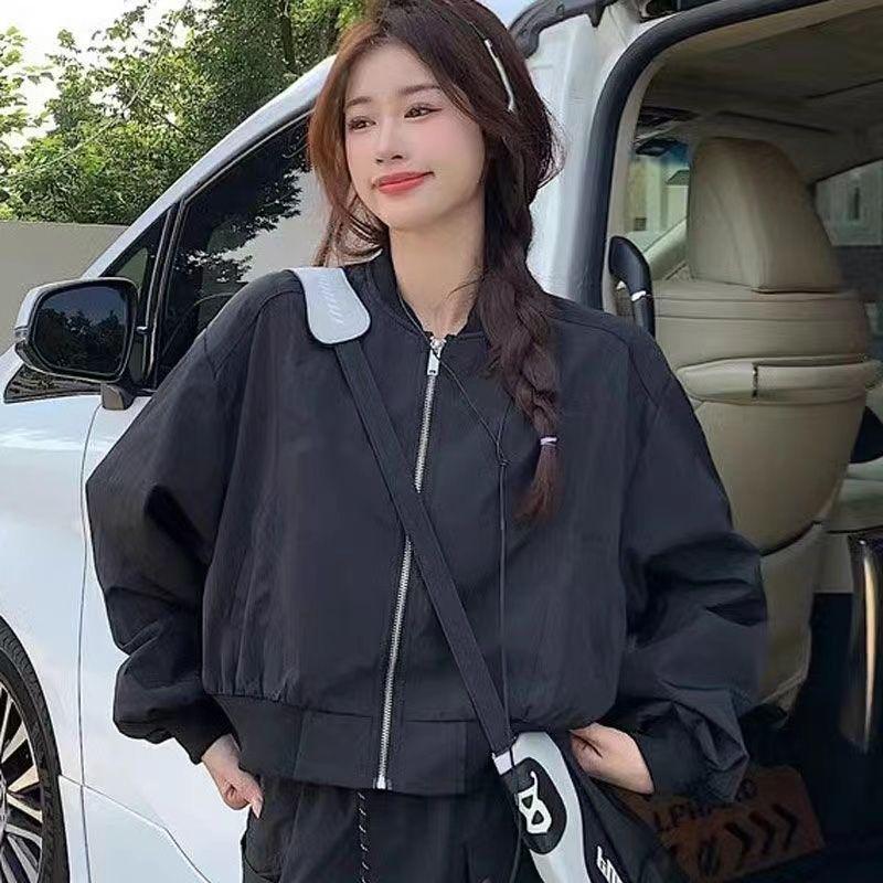 Women's Retro Short Jacket Early Spring Loose Slimming Casual Versatile Baseball Jacket