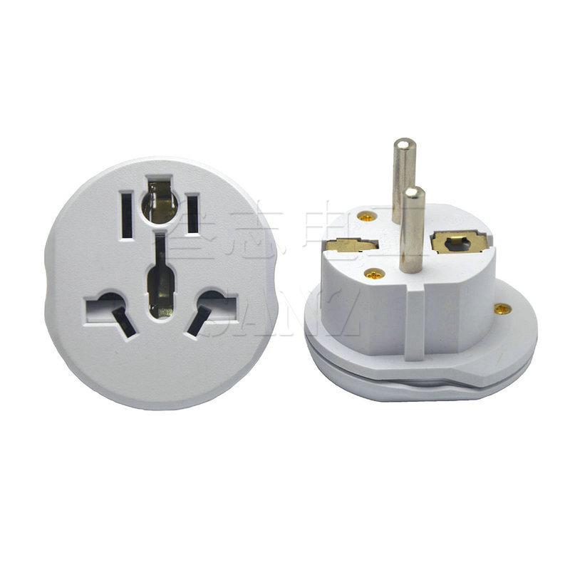 16A 250V 4000W European/German/Korean Standard Pure Copper Conversion Plug