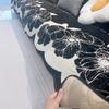 1PC Chenille Sofa Cover for Living Room Black Flower Shaped Sofa Towel Nordic Non Slip Couch Covers L Shaped Sofa Mat Seat Pad