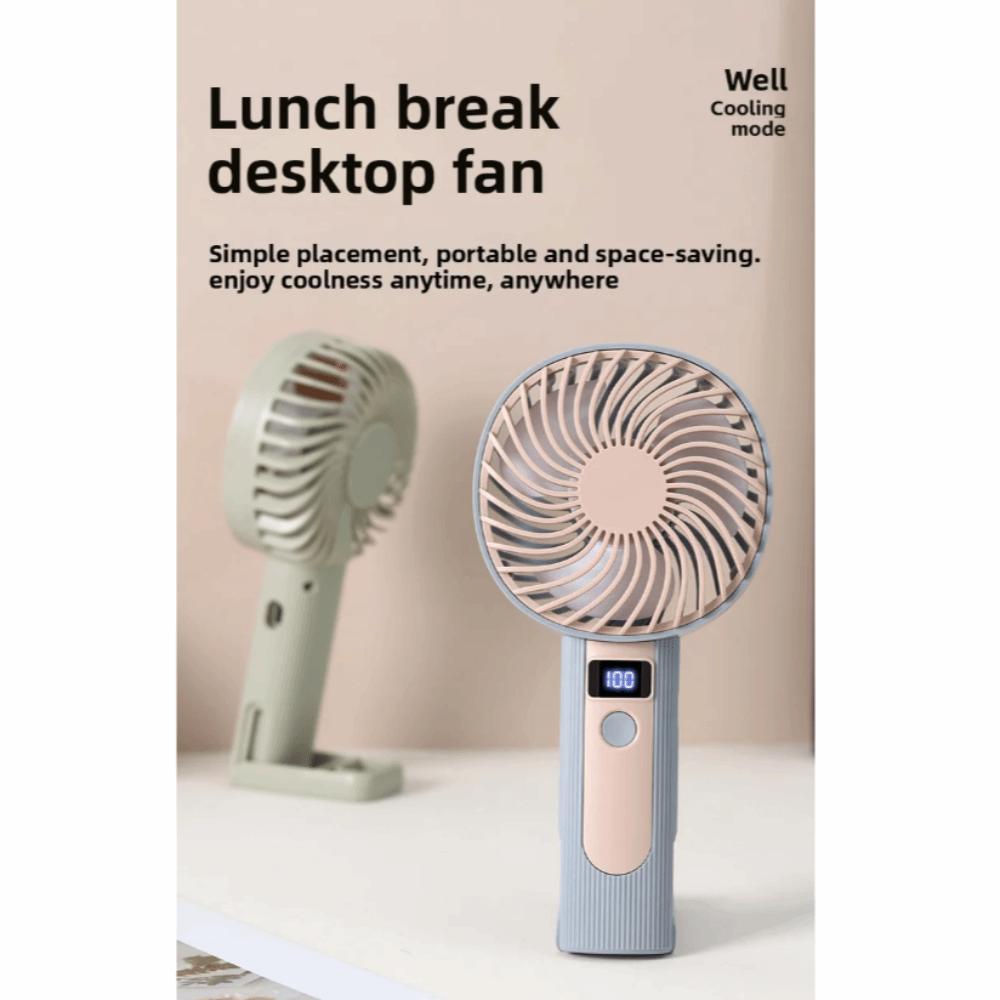 USB Rechargeable Mini Portable Cooling Fan 120 Speeds Desktop Standing Fan  Outdoor Sports