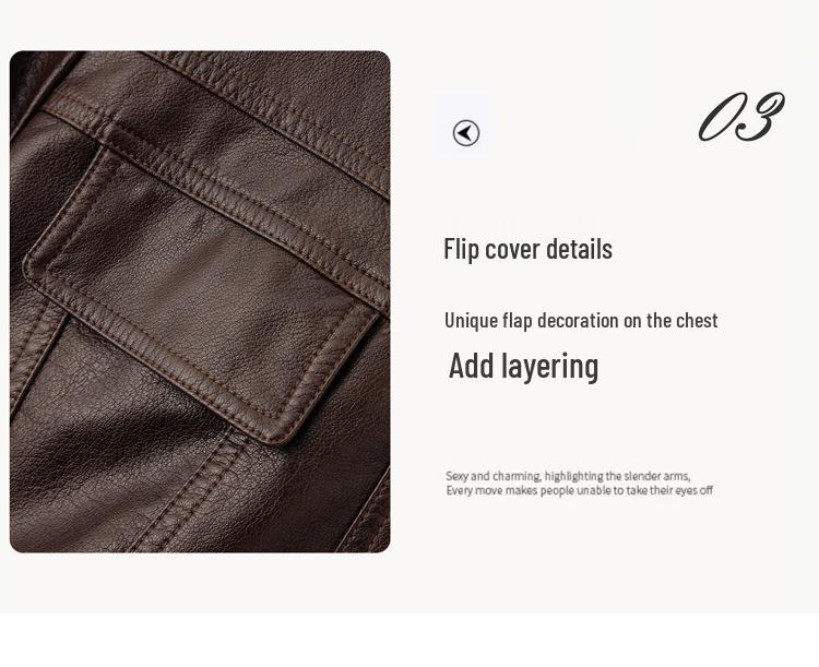 Women's High-End Lambskin Leather Jacket - 2025 Spring/Autumn Short Versatile Coat