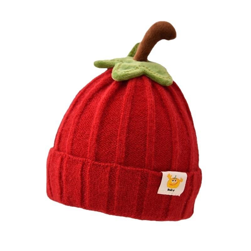 Autumn and winter hard to keep warm cute wool hat children's hat boys and girls baby pullover knitted hat baby hat