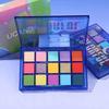 Ucanbe 15-Color Eyeshadow Palette Modern Futuristic Colorful Olive Green Gold Hong Kong Style Retro Daily Commute Light Makeup