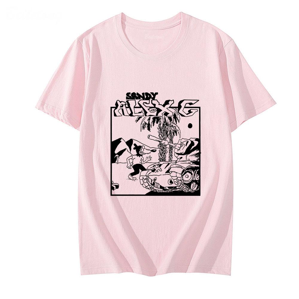Alex G T-Shirt Comic Cartoon Print T-Shirt Baumwolle Beliebt Kurzarm für Jungen/Mädchen T-Shirt Lässig Camisetas Aldult Kleidung