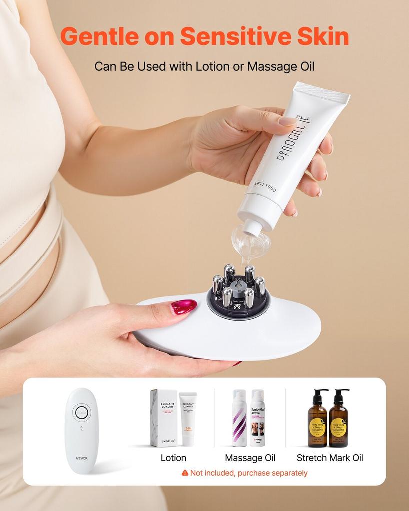 Body Sculpting Machine, 3-in-1 Electric Cellulite Massager with 3 Adjustable Functional Modes, Skin Tightening Cupping Therapy Tool with 60 Min