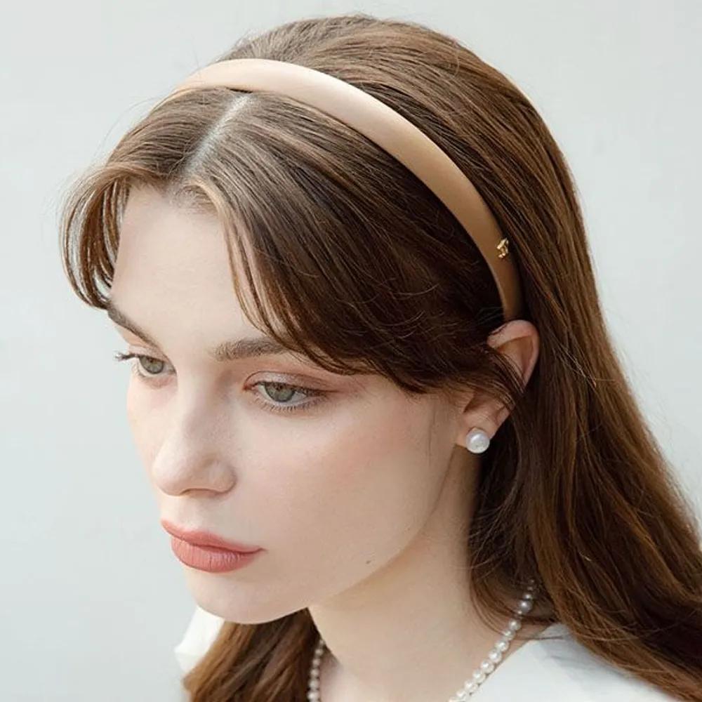 Slim Leather Hairband JP-22-057HB ivory
