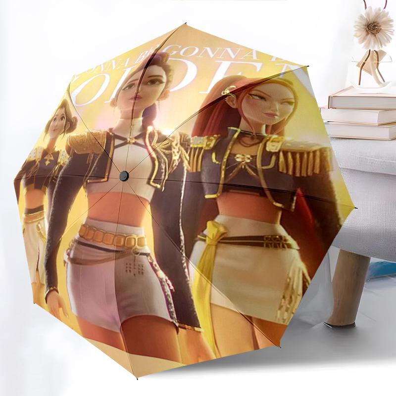 Vibrant World Tour Artistry Folding umbrella durable Suitable for all seasons travel Umbrella Three folds