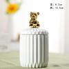 White Ceramic Candle Jars for Candle Making Supplies Containers for Candles Holder Wholesale Tealight Holder with Lid