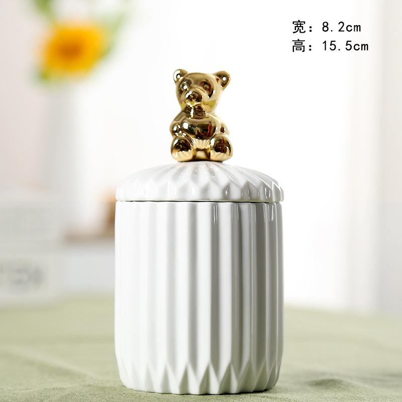 White Ceramic Candle Jars for Candle Making Supplies Containers for Candles Holder Wholesale Tealight Holder with Lid