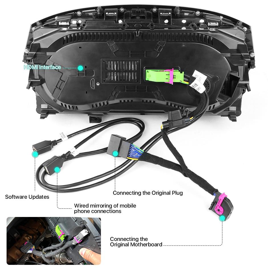 12.5 Inch Digital Dashboard Panel Virtual Instrument Cluster CockPit LCD Speedometer Monitor For VW Magotan Arteon CC Passat B8