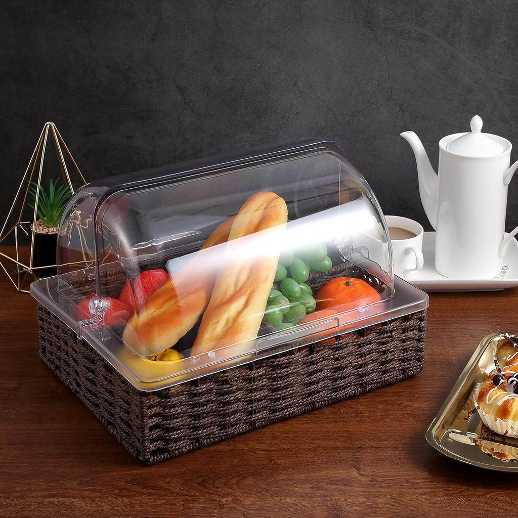 Acrylic Food Screen Dome Cheese Cloche Dome Transparent Dessert Display Dome Cover Food Screen Protector Cover for Party Dessert Cake Cover Display