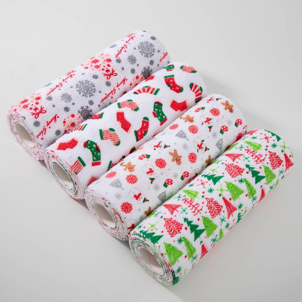 Drukowane Ręczniki Kuchenne z Mikrofibry z Możliwością Oderwania - Pogrubione i Chłonne do Czyszczenia Domowego