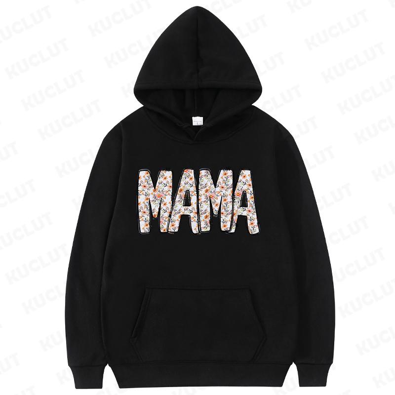 Cat Mama Print Hoodies Fashion Casual Long Sleeve Sweatshirts for Autumn Winter Clothing Mom Sportwear Fashion Women Clothes