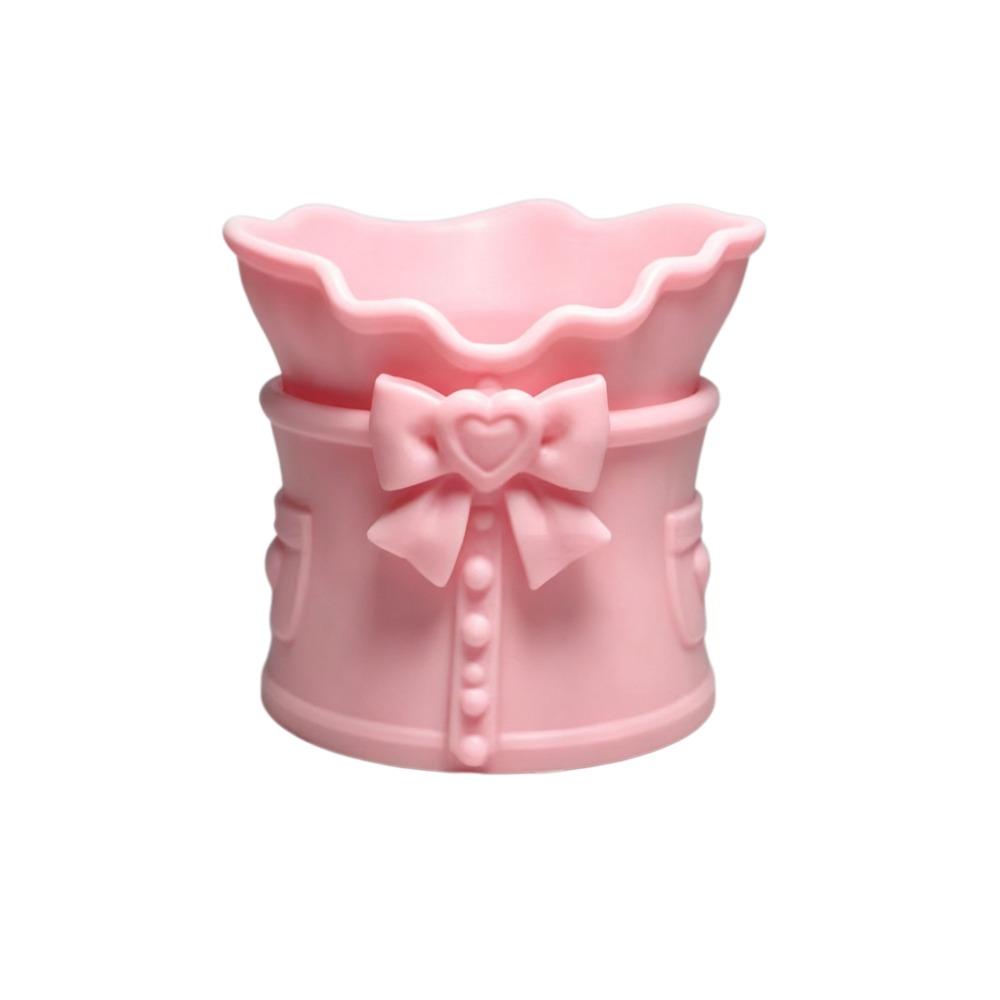 Ornament Bowknot Pen Holder Funny Pencil Rack Storage Display Shelf Desktop Organizer  Student