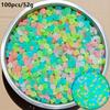 10/100pcs/lot Luminous Pebbles Rocks Garden Ornaments Stone Glow In The Dark Garden For Walkways Fish Tank Decorations