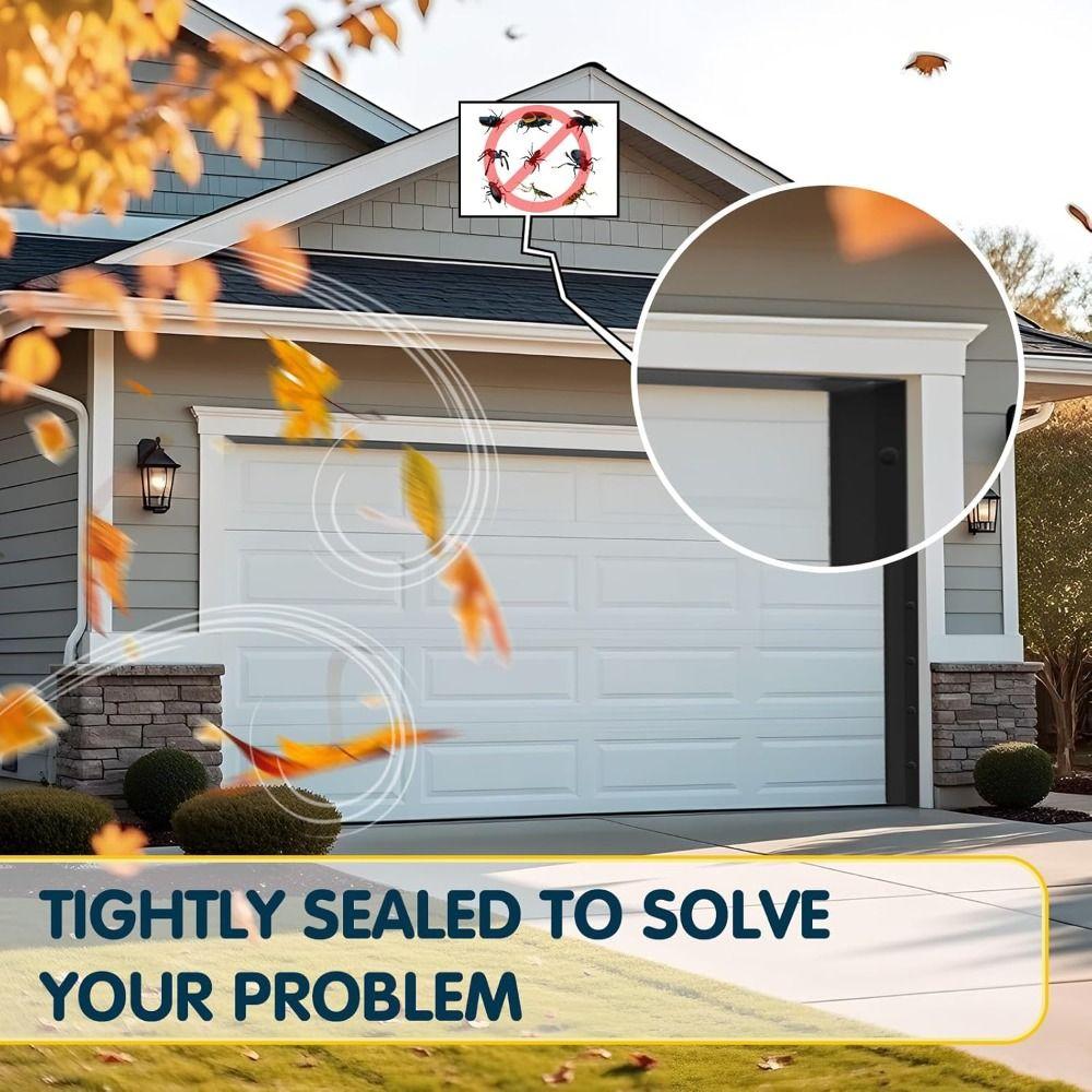 Weatherproof Garage Door Sealing Strip 100CM Weather Stripping Professional Top and Sides Seal