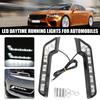 2Pcs Universal LED Car Daytime Running Light 6LED 12V L-shaped DRL White Light 660LM Waterproof Driving Fog Lights Accessory New