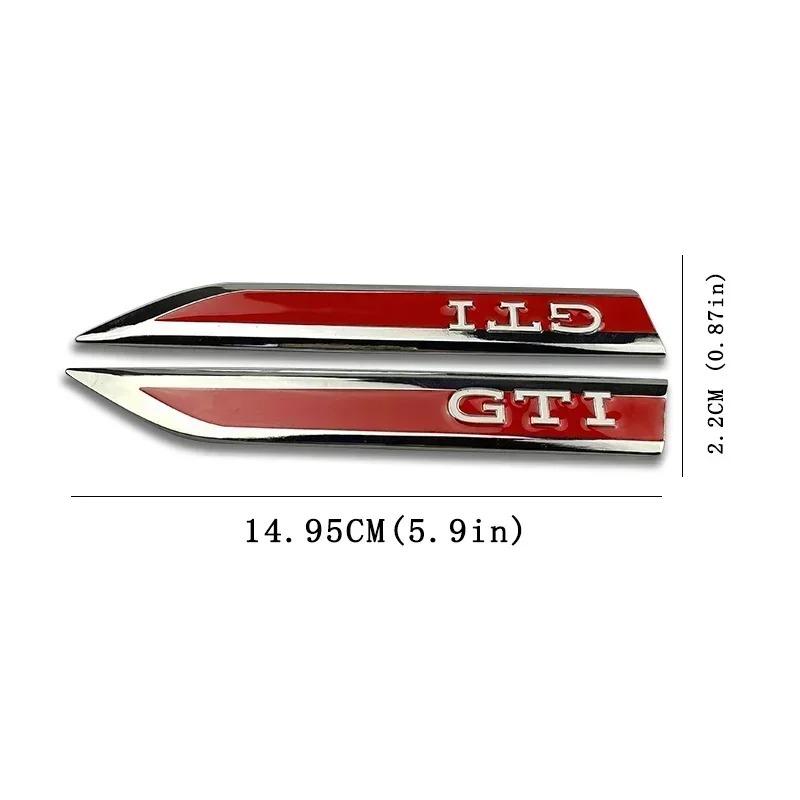 2Pcs Alloy Car Fender Side Sticker Bumper Strips for Volkswagen VW GTI Golf 3 4 5 6 7 MK4 MK5 MK6 Polo Jetta Bora Sharan Passat