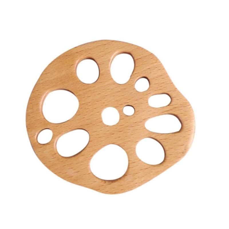 

Lotuses Root Slices Cup Pad Wooden Lotuses Trivet With Heat Insulation For Coffee Cups And Home Decoration 1