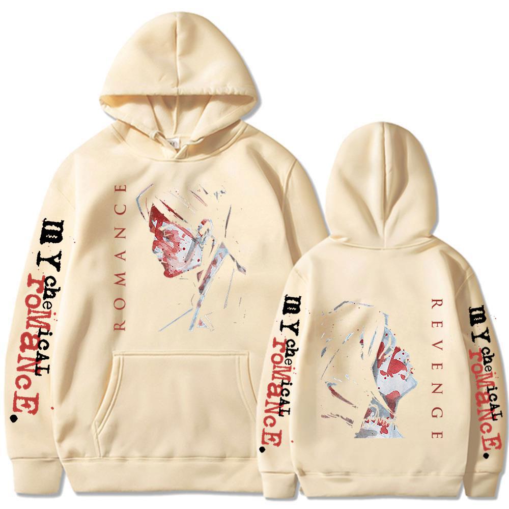 Punkbandet My Chemical Romance Huvtröjor Three Cheers for Sweet Revenge Huvtröjor Herr Dam Oversized Pullovrar