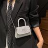 2025 New Bow High-end Fairy Simple High-value Shoulder Messenger Bag Silk Thread Shiny Small Square Bag