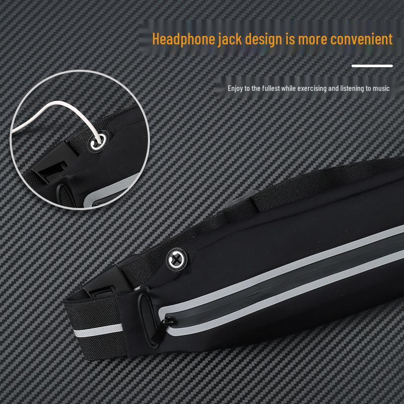 Unisex Waterproof Reflective Running Waist Bag - Large Capacity, Multifunctional, Close-fitting for Outdoor Sports & Cycling.