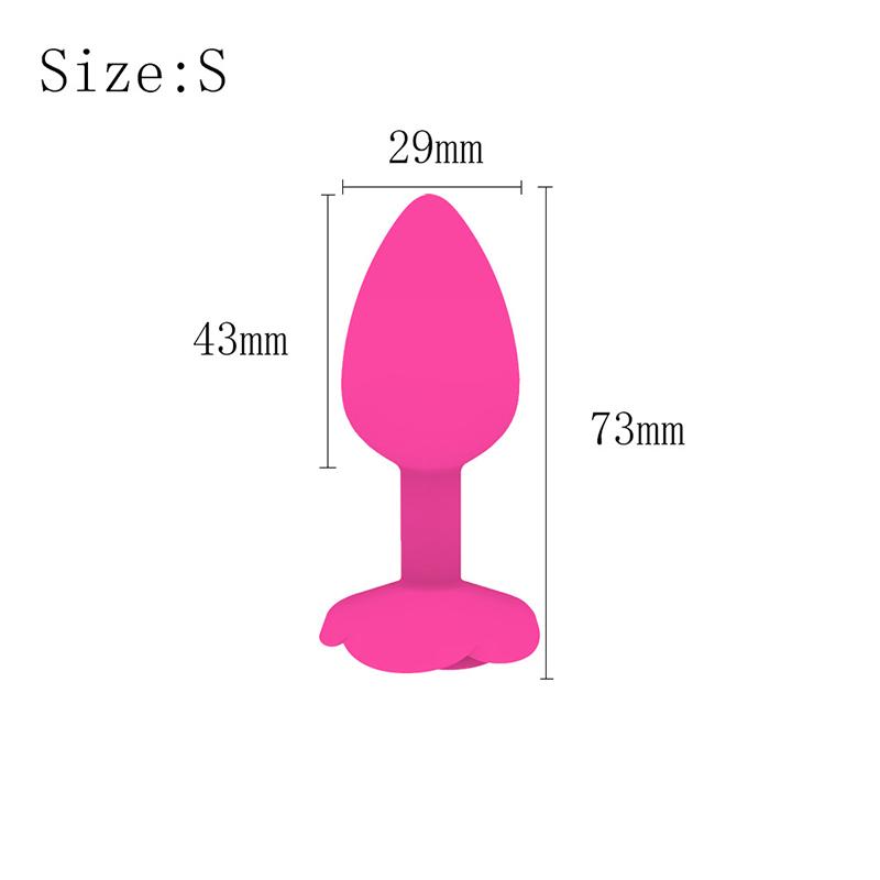 Rose Silicone Anal Plug Set of 3 Sizes Prostate Massager Butt Plugs Stimulator for Couples Men Women Anal Trainer Sex Toy