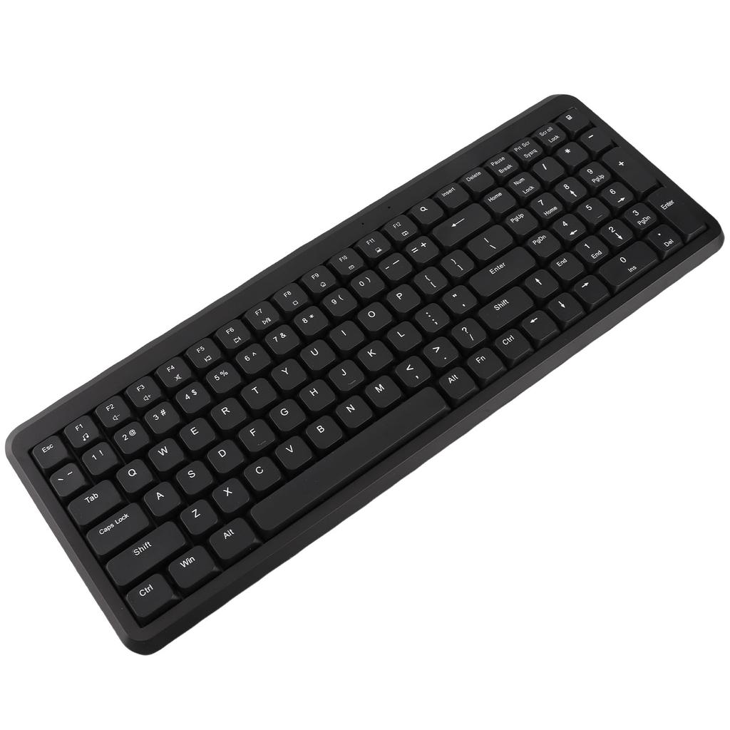 2.4G Wireless Keyboard 105 Key Full Size Keyboard with Numeric Keypad Silent Scissor   Keys for Computer Desktop PC Laptop