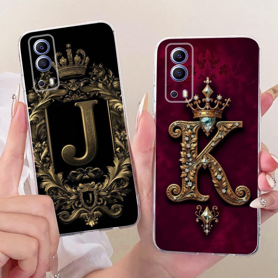 For Vivo Y52 5G Case V2053 Cute Crown Letters Cover Soft Silicone Phone Case For Vivo Y72 5G V2041 Y 52 VivoY52 VivoY72 5G Shell