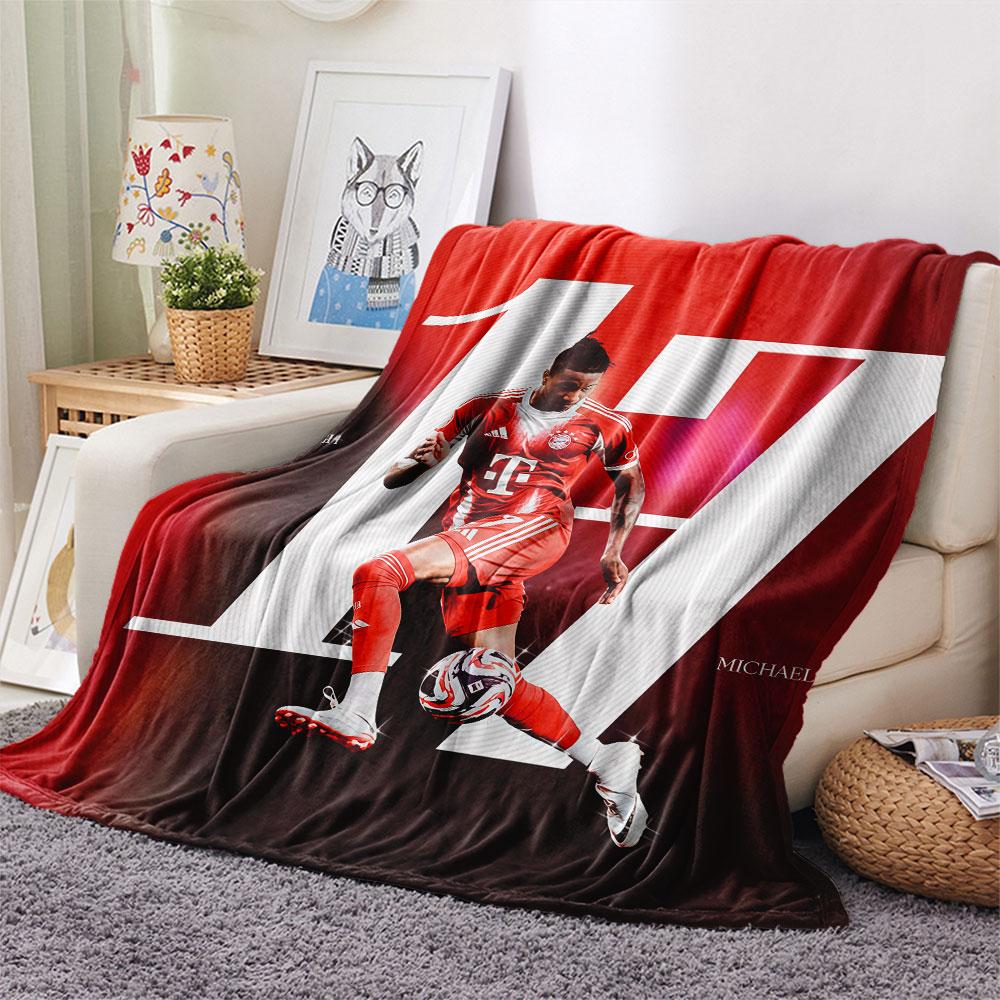 Michael Olise Printed Flannel Blanket, Soft Throw for Bedroom Sofa, Washable,soccer Fan Merchandise, Great Gift.