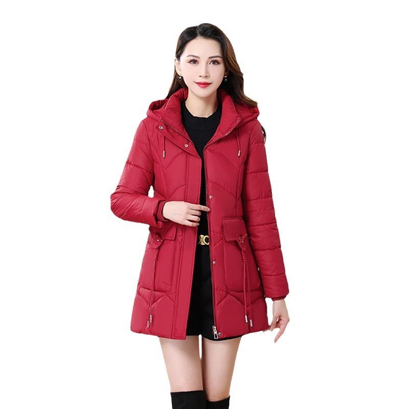 2025 Winter Down Cotton Jacket Fashion Hooded Warm Padded Jacket Plus Size Cotton Jacket