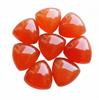 AAA Quality Carnelian Cabochon Lot - Trillion Cut Orange Red Gemstones - Custom Size