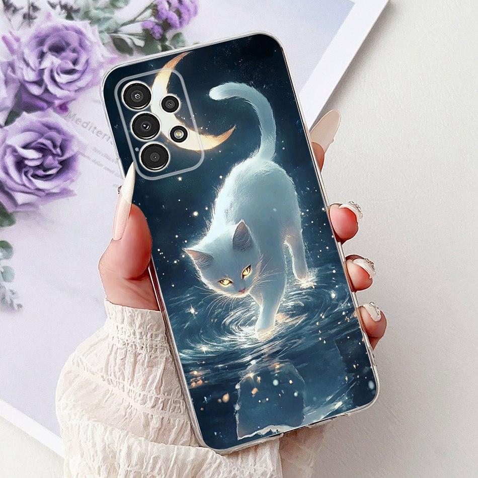 For Samsung Galaxy A13 SM-A135F Elegant Floral Butterfly Phone Case For Samsung A13 4G Soft Silicone TPU Cases